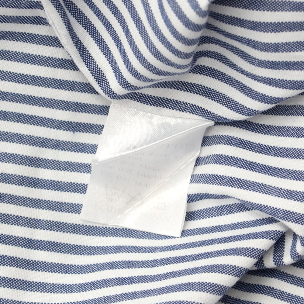 [Used] azabu tailor cotton striped dress shirt, white x navy [size not specified (approximately L)] [NVY] [S/S/A/W] [Condition rank B] ​​[Men&