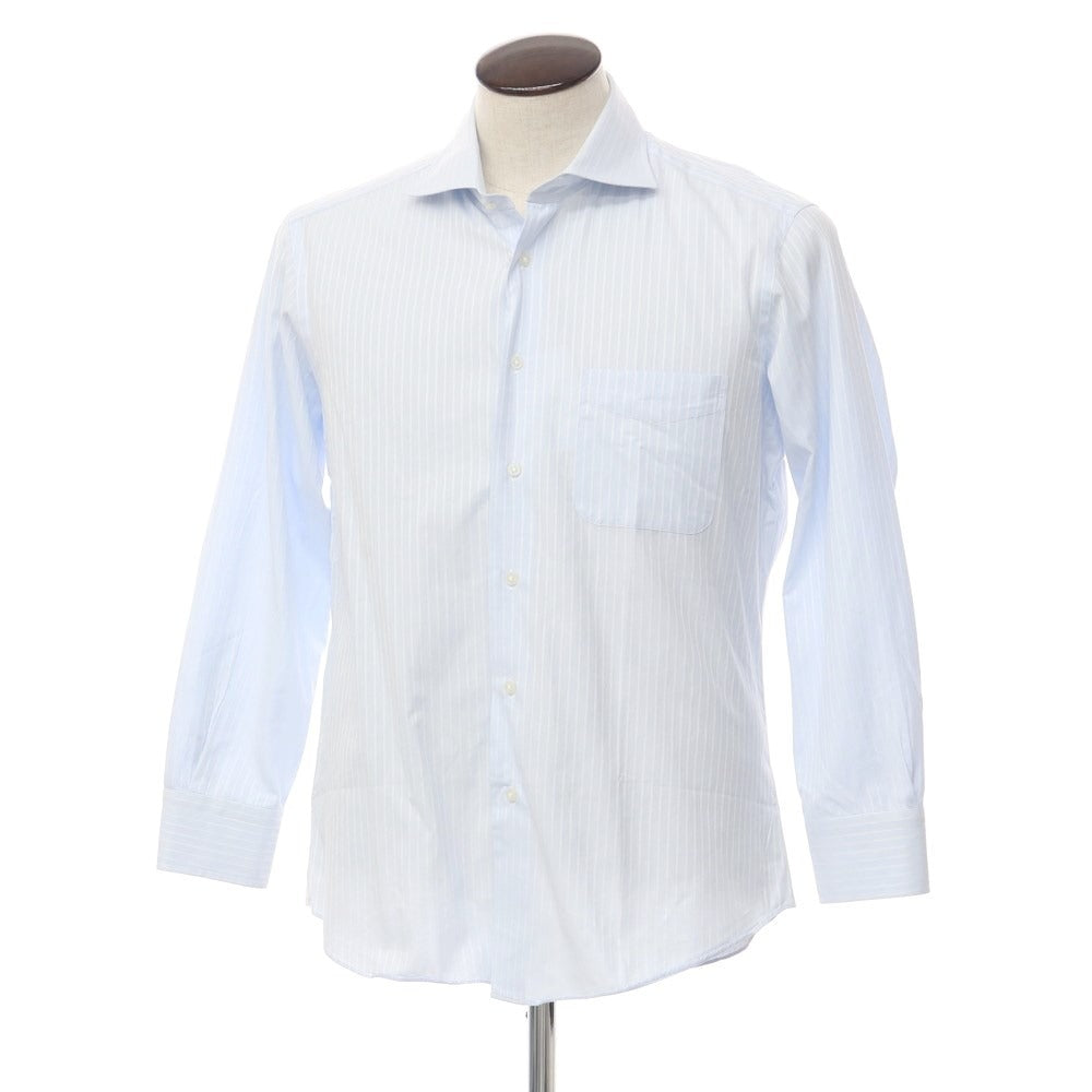 [Used] azabu tailor cotton striped dress shirt light blue x white [size not listed (approximately XL)] [BLU] [S/S/A/W] [Condition rank B] ​​[Men&