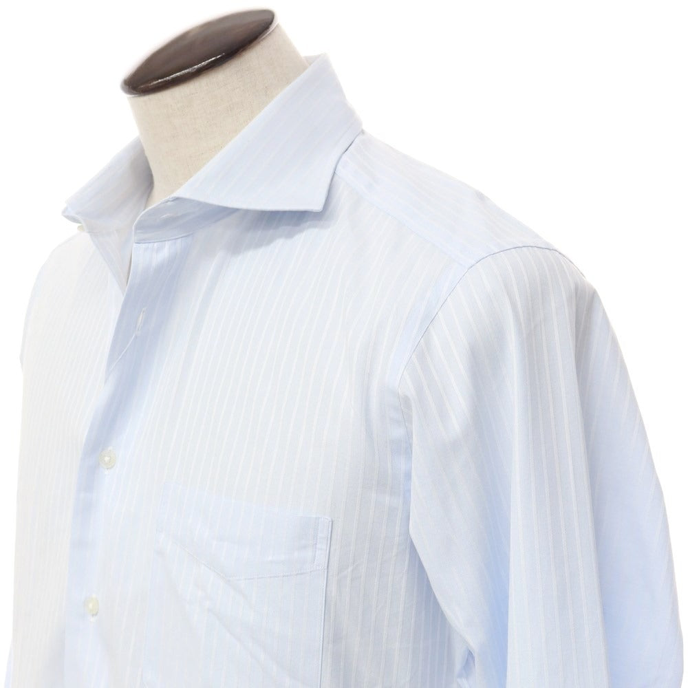 [Used] azabu tailor cotton striped dress shirt light blue x white [size not listed (approximately XL)] [BLU] [S/S/A/W] [Condition rank B] ​​[Men&