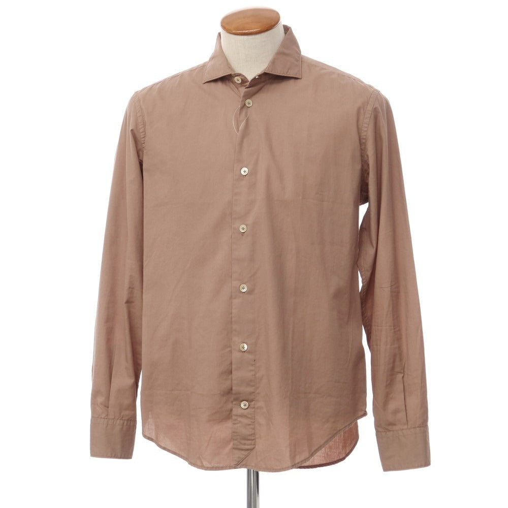 【中古】イレブンティ eleventy コットン カジュアルシャツ ブラウン系【サイズM】【BRW】【S/S/A/W】【状態ランクB】【メンズ】【769171】