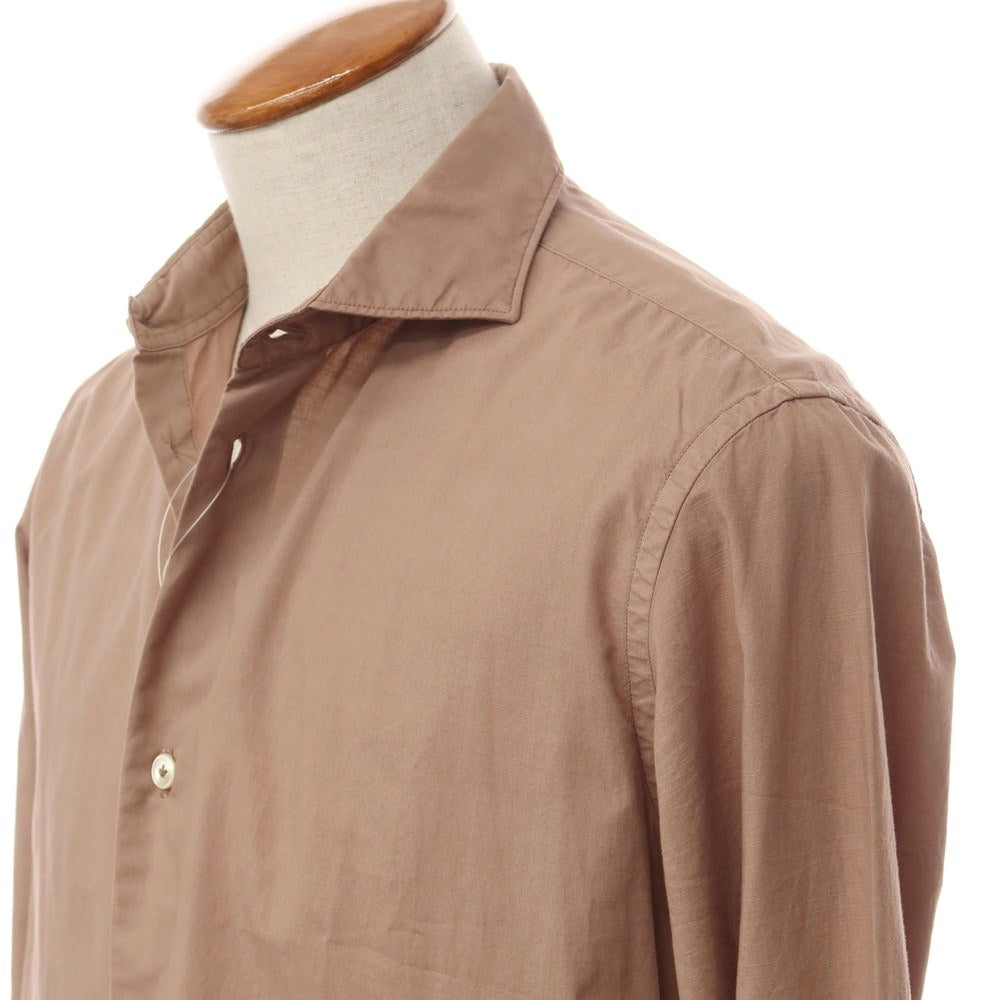 【中古】イレブンティ eleventy コットン カジュアルシャツ ブラウン系【サイズM】【BRW】【S/S/A/W】【状態ランクB】【メンズ】【769171】