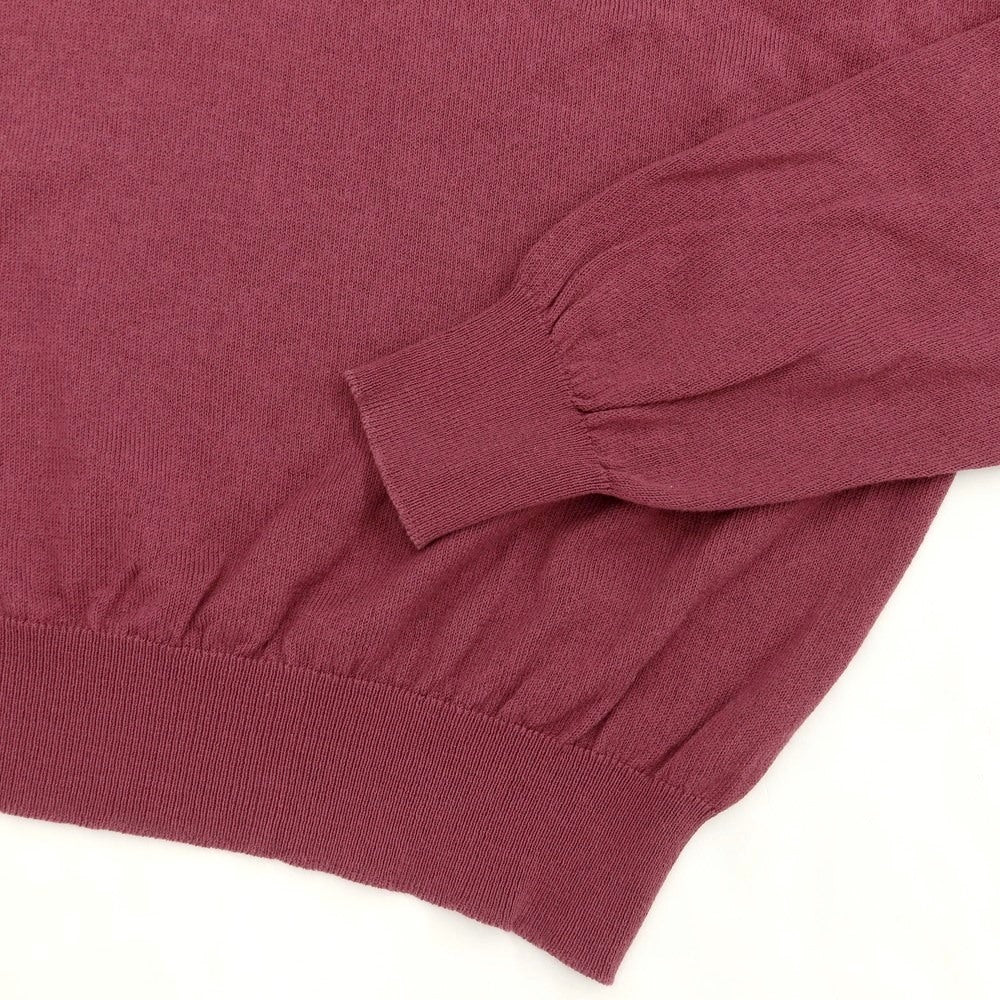 [Used] ZANONE High Gauge Cotton V-neck Knit, Wine [Size 48] [RED] [S/S] [Condition Rank B] ​​[Men&