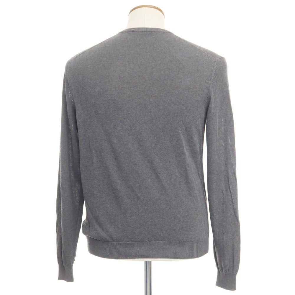 [Used] ZANONE High Gauge Cotton V-neck Knit Grey [Size 48] [GRY] [S/S] [Condition Rank B] ​​[Men&