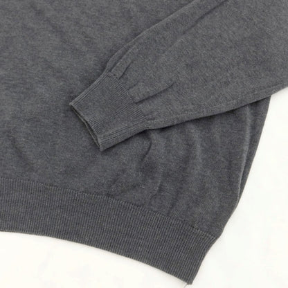 [Used] ZANONE High Gauge Cotton V-neck Knit Grey [Size 48] [GRY] [S/S] [Condition Rank B] ​​[Men&