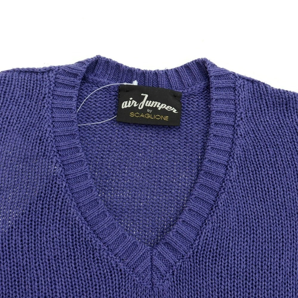 [Used] SCAGLIONE Mid-gauge silk V-neck knit Purple navy [Size M] [NVY] [S/S] [Condition rank C] [Men&