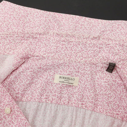 [Used] BORRIELLO Cotton Floral Print Shirt Pink x White [Size 39] [PNK] [S/S/A/W] [Condition Rank B] ​​[Men&