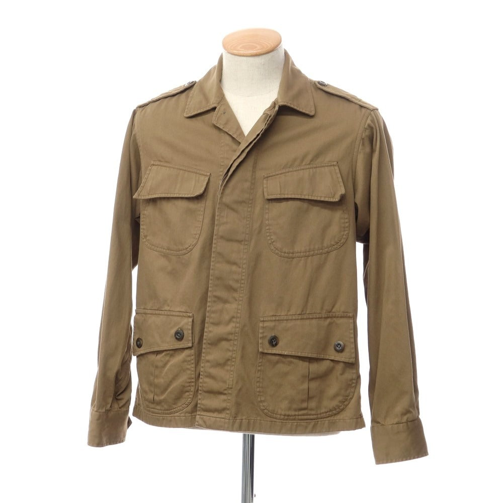【中古】バグッタ Bagutta THE SHACKET ツイルコットン ミリタリーシャツブルゾン ブラウン【サイズS】【BRW】【S/S】【状態ランクB】【メンズ】【769082】