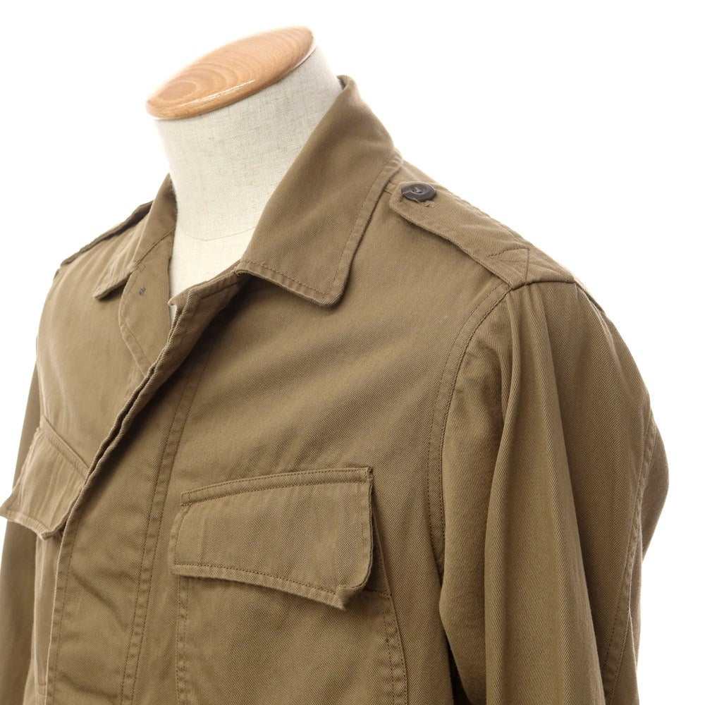 【中古】バグッタ Bagutta THE SHACKET ツイルコットン ミリタリーシャツブルゾン ブラウン【サイズS】【BRW】【S/S】【状態ランクB】【メンズ】【769082】