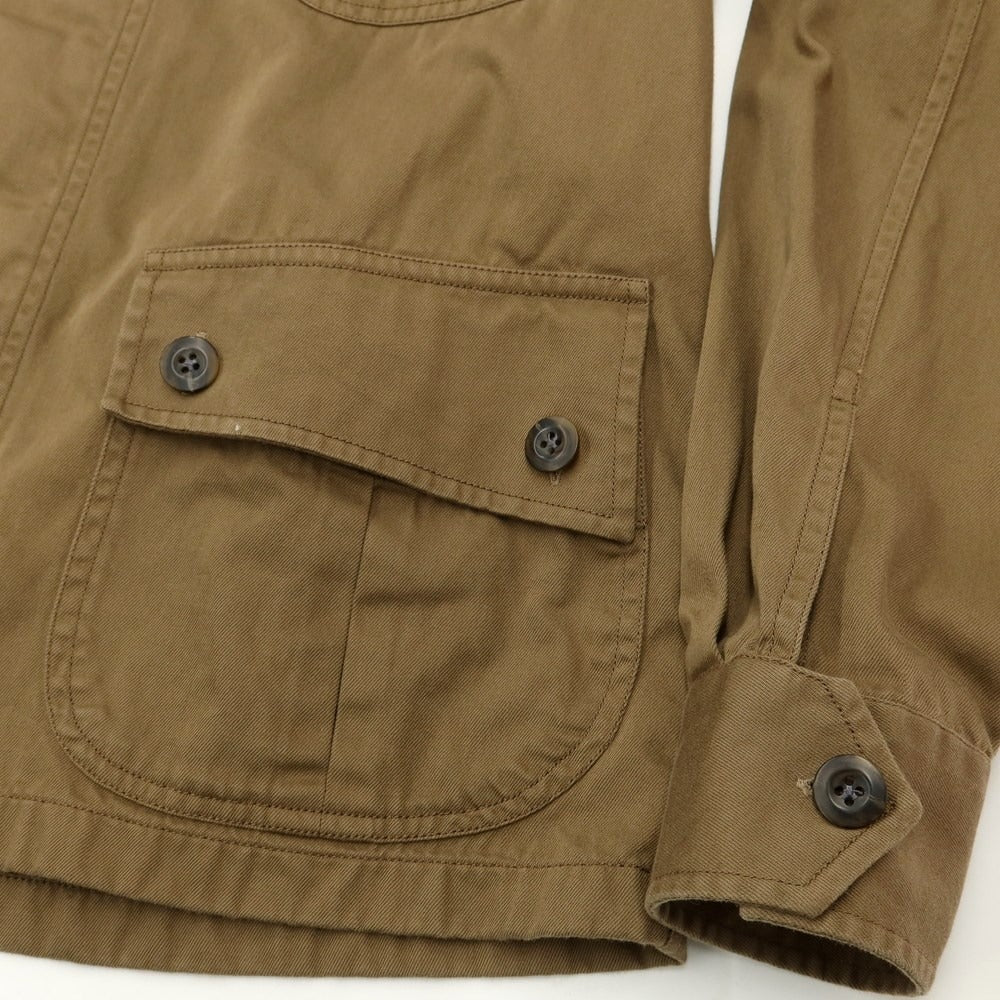 【中古】バグッタ Bagutta THE SHACKET ツイルコットン ミリタリーシャツブルゾン ブラウン【サイズS】【BRW】【S/S】【状態ランクB】【メンズ】【769082】