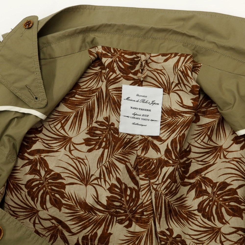 [Used] Nano Universe Cotton Military Jacket Blouson Khaki [Size 44] [KAK] [S/S] [Condition Rank B] [Men&