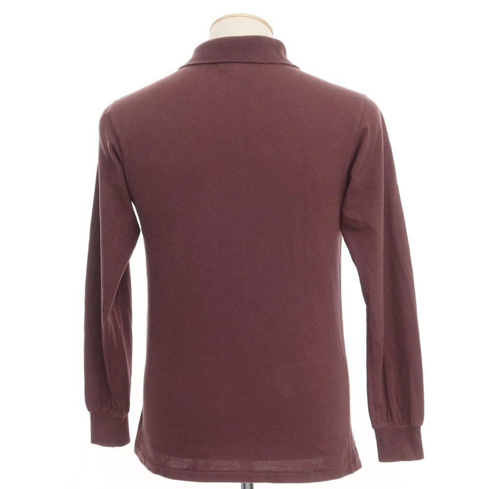 [Used] LACOSTE Pique Cotton Long Sleeve Polo Shirt Red Brown [Size 2/XS] [BRW] [S/S/A/W] [Condition Rank C] [Men&
