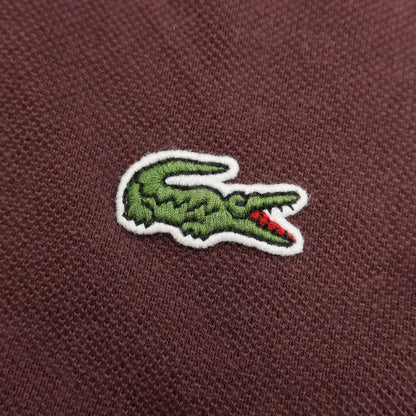 [Used] LACOSTE Pique Cotton Long Sleeve Polo Shirt Red Brown [Size 2/XS] [BRW] [S/S/A/W] [Condition Rank C] [Men&