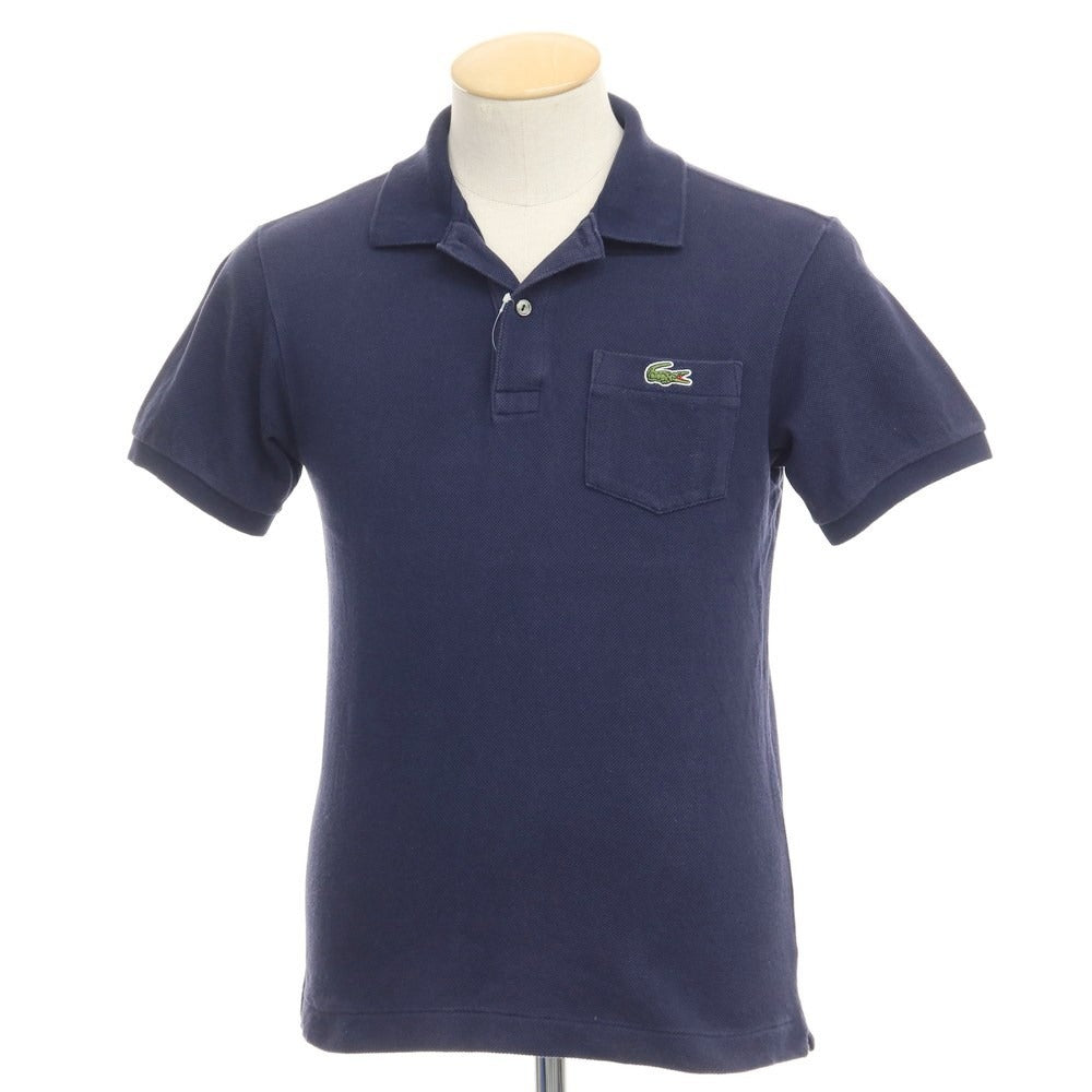 [Used] LACOSTE Pique Cotton Short Sleeve Polo Shirt Navy [Size 2] [NVY] [S/S] [Condition Rank C] [Men&