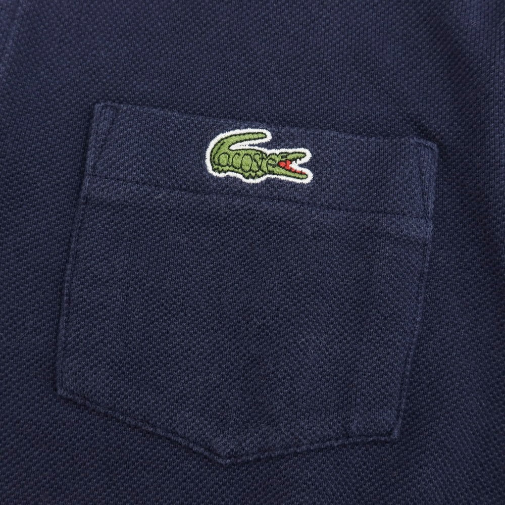 [Used] LACOSTE Pique Cotton Short Sleeve Polo Shirt Navy [Size 2] [NVY] [S/S] [Condition Rank C] [Men&