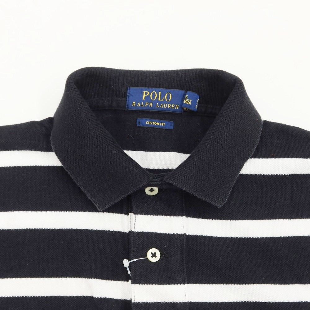 【中古】ポロ ラルフローレン Polo Ralph Lauren 鹿の子コットン ボーダー 半袖ポロシャツ ブラックxホワイト【サイズXS】【BLK】【S/S】【状態ランクC】【メンズ】【769176】
[EPD]