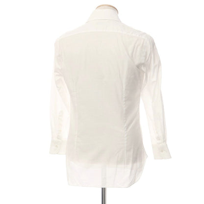 [Used] BARBA Mesh Cotton Wide Collar Dress Shirt White [Size 37] [WHT] [S/S/A/W] [Condition Rank C] [Men&