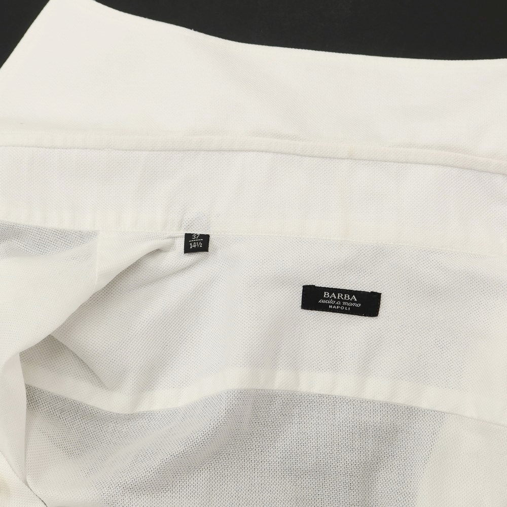 [Used] BARBA Mesh Cotton Wide Collar Dress Shirt White [Size 37] [WHT] [S/S/A/W] [Condition Rank C] [Men&