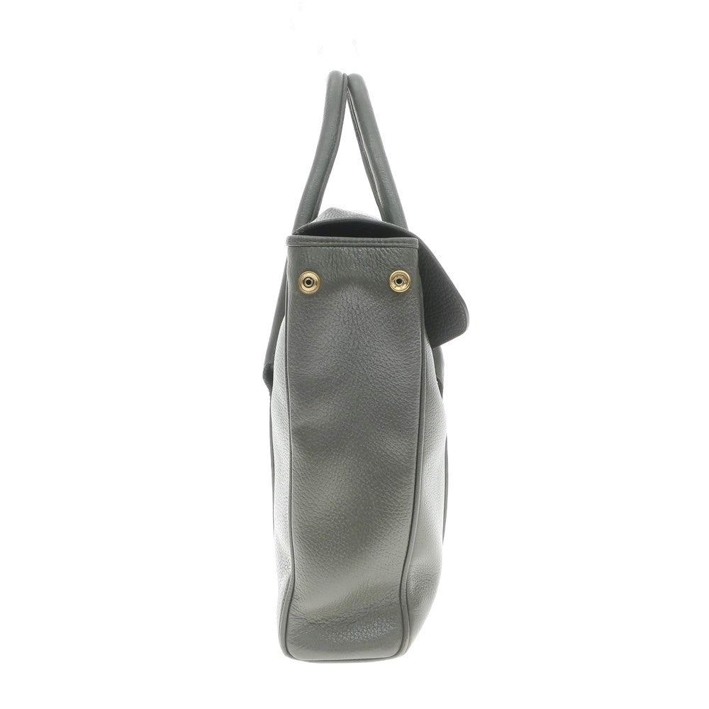 [Used] Chambord Sellier Shrink Leather Briefcase Tote Bag Grey [Size -] [W38xH30xD6.5] [GRY] [S/S/A/W] [Condition Rank C] [Men&