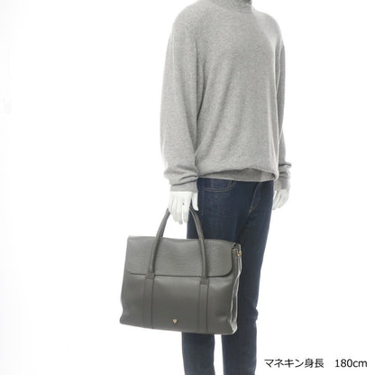 [Used] Chambord Sellier Shrink Leather Briefcase Tote Bag Grey [Size -] [W38xH30xD6.5] [GRY] [S/S/A/W] [Condition Rank C] [Men&