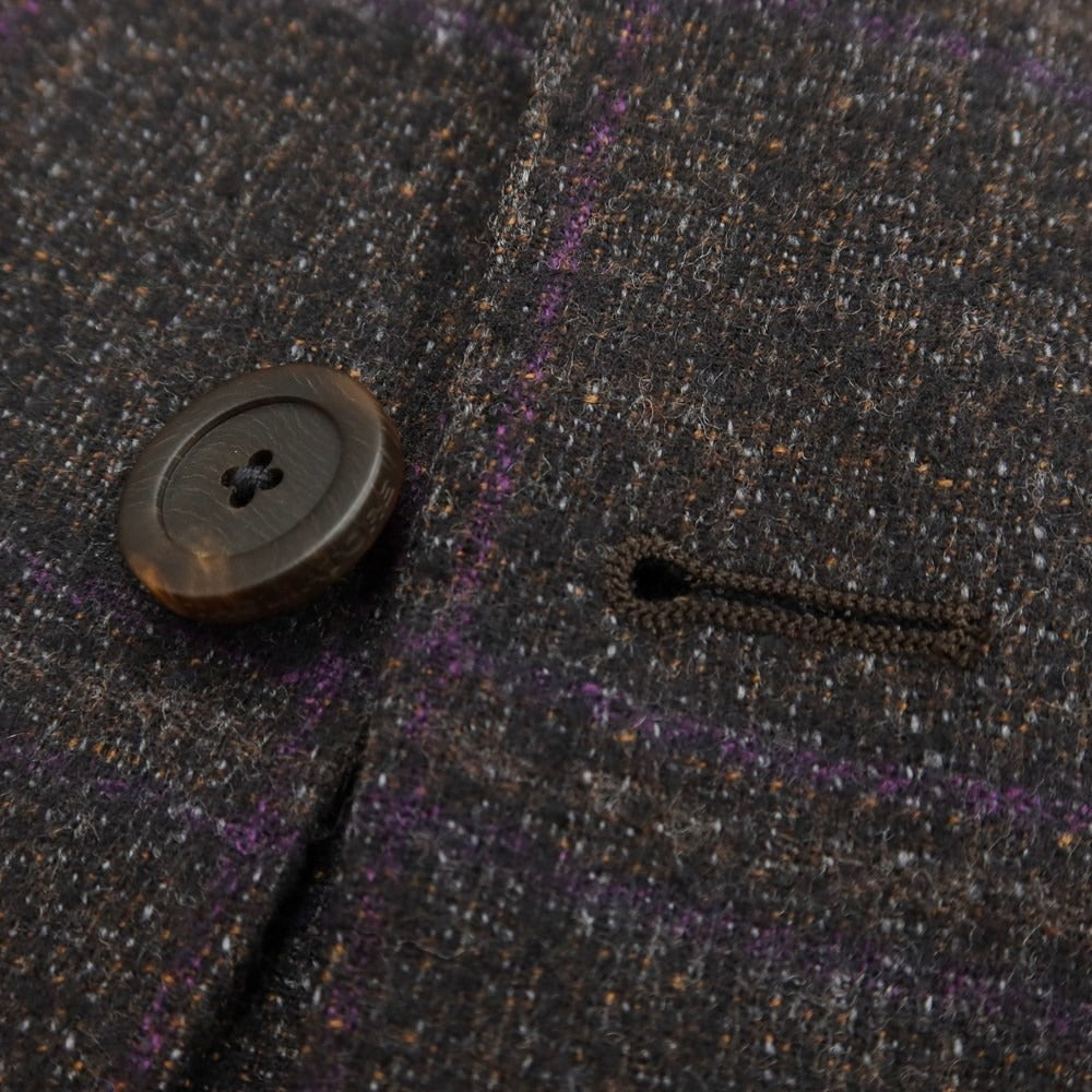 [Used] TAGLIATORE wool nylon check 2B tailored jacket brown gray x purple [size 48] [GRY] [A/W] [Condition rank B] ​​[Men&