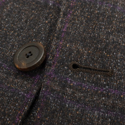 [Used] TAGLIATORE wool nylon check 2B tailored jacket brown gray x purple [size 48] [GRY] [A/W] [Condition rank B] ​​[Men&