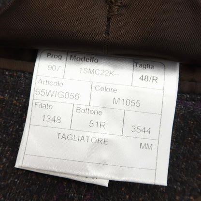 [Used] TAGLIATORE wool nylon check 2B tailored jacket brown gray x purple [size 48] [GRY] [A/W] [Condition rank B] ​​[Men&