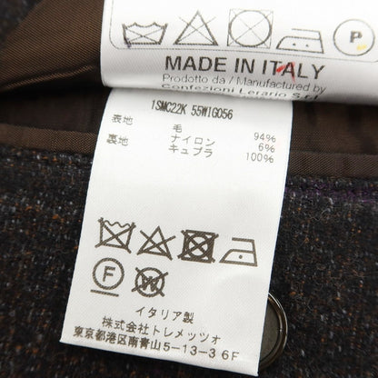 [Used] TAGLIATORE wool nylon check 2B tailored jacket brown gray x purple [size 48] [GRY] [A/W] [Condition rank B] ​​[Men&