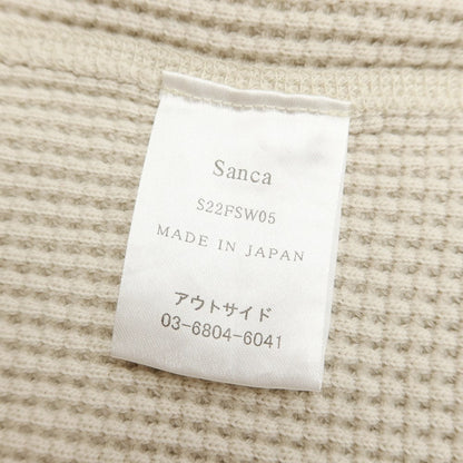 【中古】サンカ Sanca サーマルコットン ワイドシルエット 長袖Ｔシャツ ライトベージュ【サイズ3】【BEI】【S/S/A/W】【状態ランクB】【メンズ】【769176】