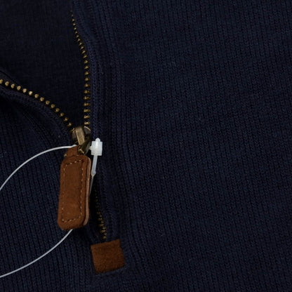 [Used] Polo Ralph Lauren Cotton Half Zip Stand Collar Knit Navy [Size M] [NVY] [S/S] [Condition Rank C] [Men&