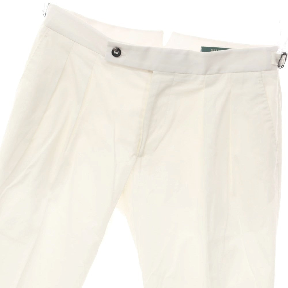 [Used] [Unused] Bellwitch BERWICH nano universe special order stretch cotton slacks pants white [Size 48] [WHT] [S/S] [Condition rank S] [Men&