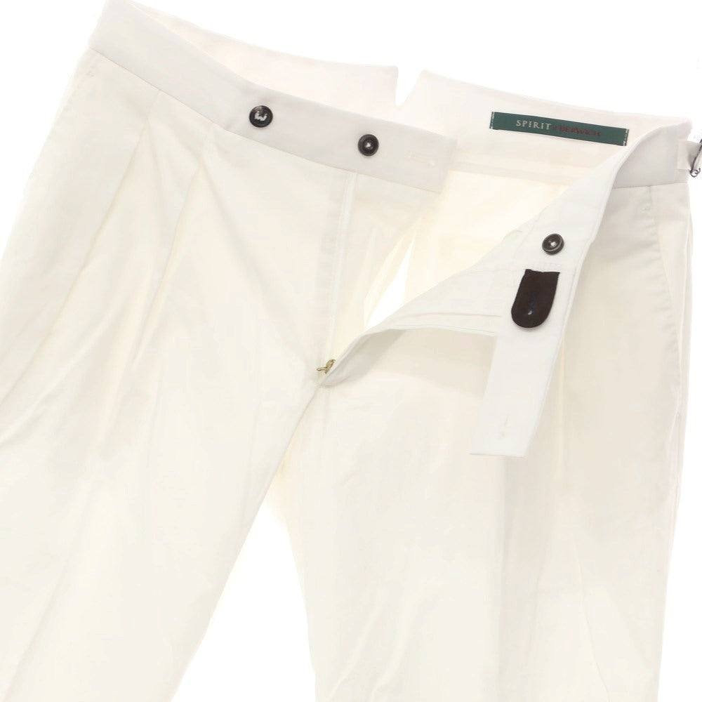 [Used] [Unused] Bellwitch BERWICH nano universe special order stretch cotton slacks pants white [Size 48] [WHT] [S/S] [Condition rank S] [Men&