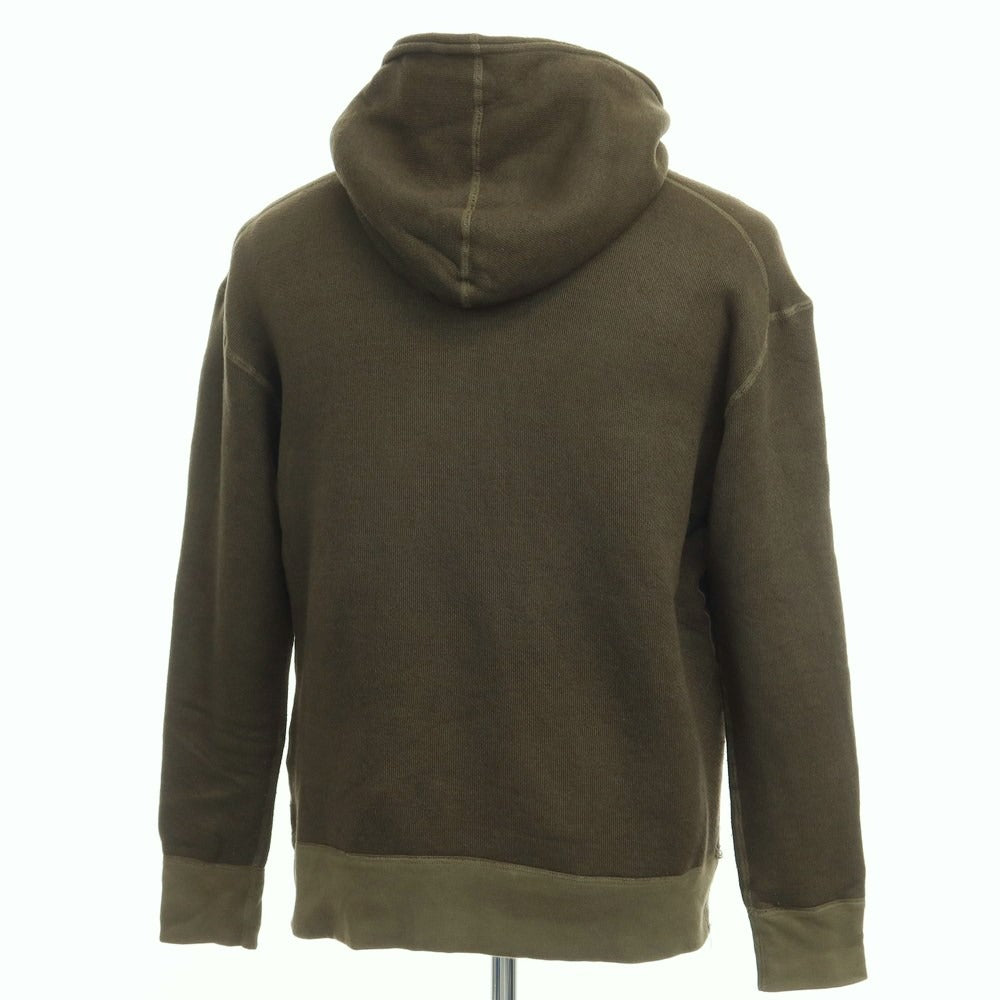 【中古】スリードッツ three dots コットンレーヨン プルオーバー パーカー オリーブ【サイズM】【GRN】【A/W】【状態ランクC】【メンズ】【768989】