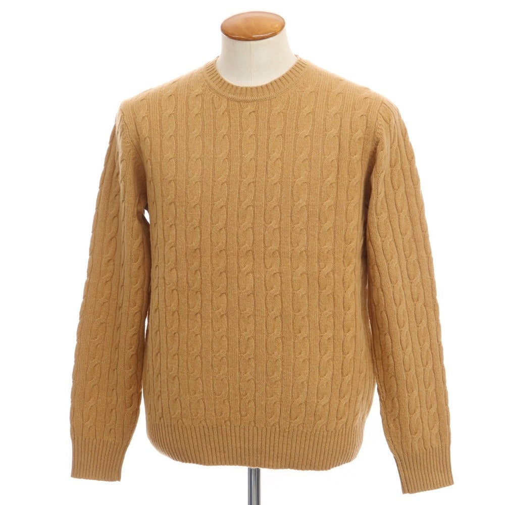 [Used] TOMORROWLAND Wool crew neck pullover knit camel [Size M] [BRW] [A/W] [Condition rank B] ​​[Men&
