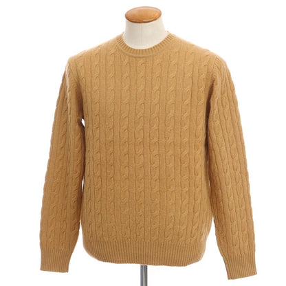 [Used] TOMORROWLAND Wool crew neck pullover knit camel [Size M] [BRW] [A/W] [Condition rank B] ​​[Men&