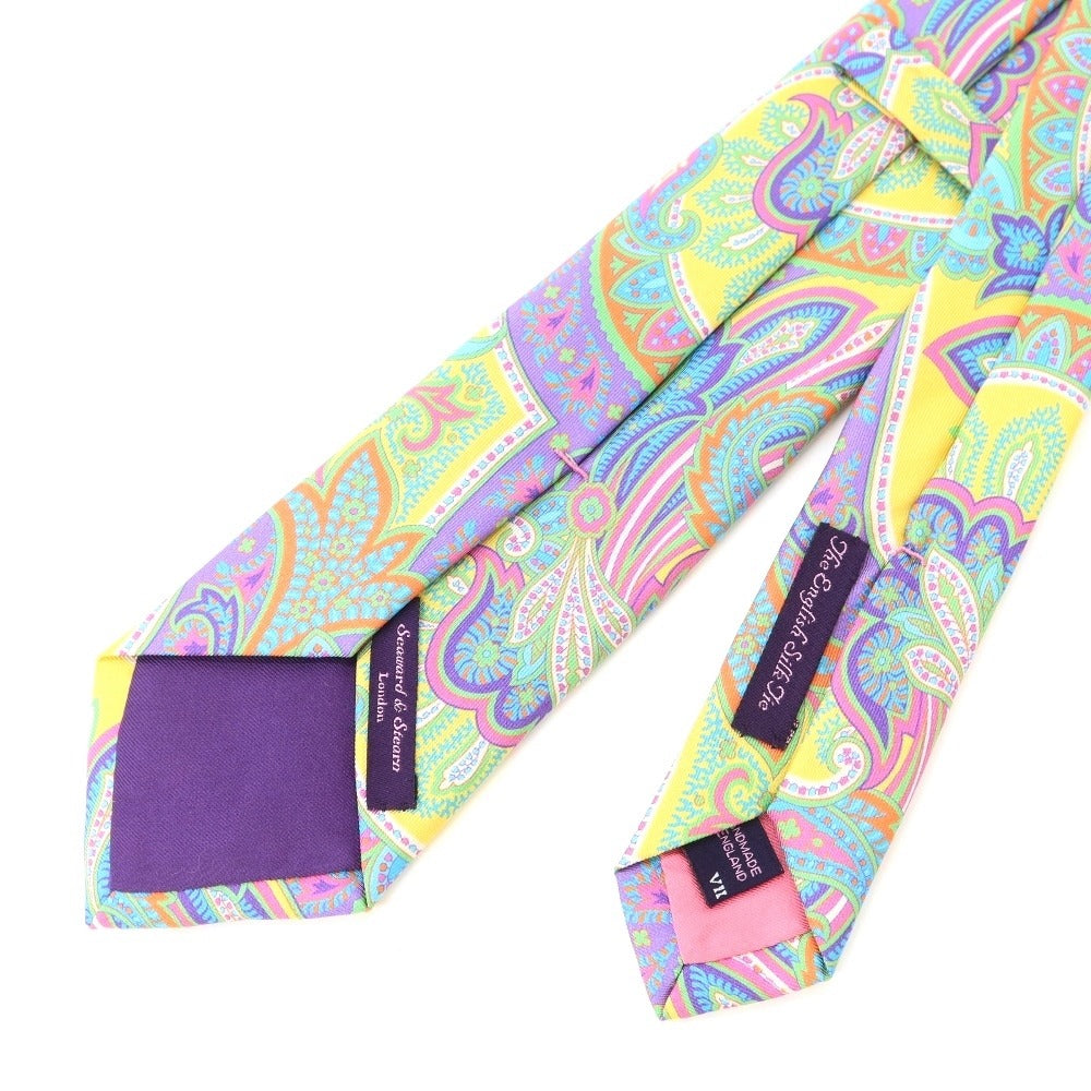 [Used] Seaward &amp;amp; Stearn Paisley Print Tri-Fold Silk Tie Multicolor [MLT] [S/S/A/W] [Condition Rank B] ​​[Men&