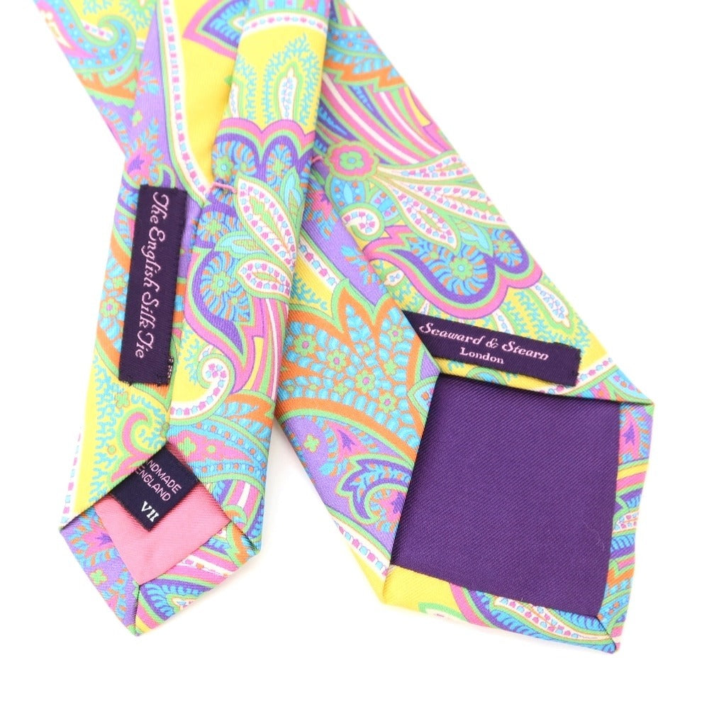[Used] Seaward &amp;amp; Stearn Paisley Print Tri-Fold Silk Tie Multicolor [MLT] [S/S/A/W] [Condition Rank B] ​​[Men&