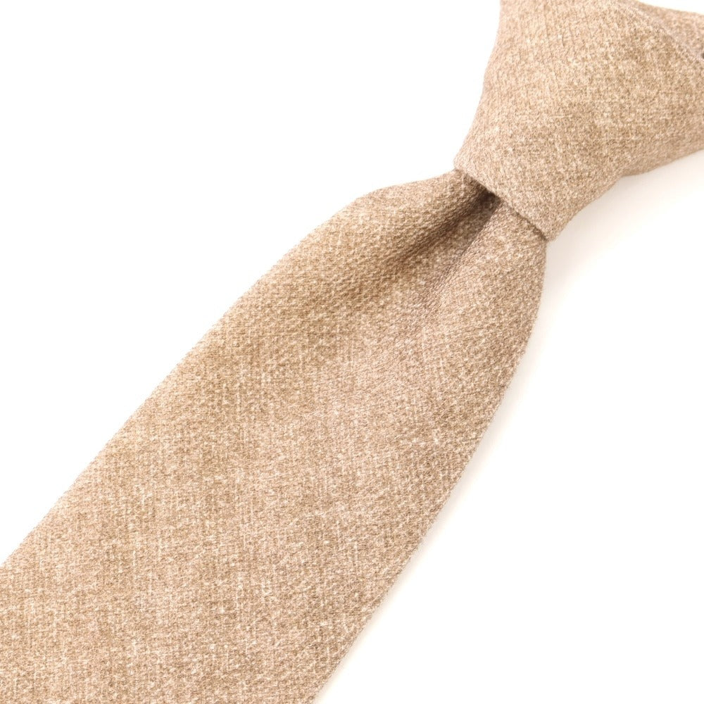 [Used] Luigi Borrelli printed tri-fold cotton tie in pink brown [BRW] [S/S/A/W] [Condition: B] [Men&