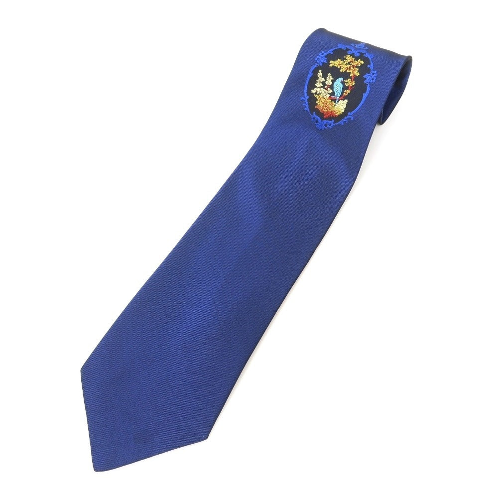 [Used] Vivienne WestwoodMAN Jacquard accent tri-fold silk tie, navy blue [NVY] [S/S/A/W] [Condition: B] [Men&