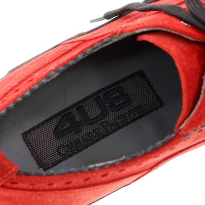 [Used] CESARE PACIOTTI 4US Suede Blind Brogue Sneakers Red x Black [Size 5] [RED] [S/S/A/W] [Condition Rank A] [Men&