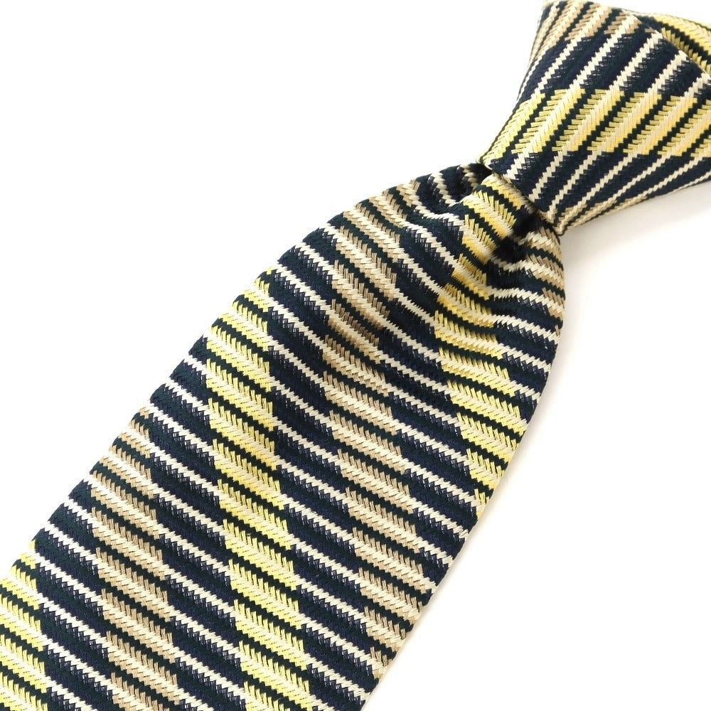 [Used] Barneys New York BARNEYS NEWYORK Striped 3-fold silk tie, navy x beige [NVY] [S/S/A/W] [Condition: B] [Men&