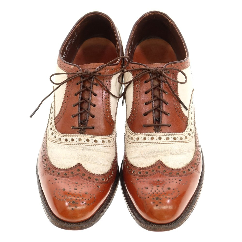[Used] Allen Edmonds Combi Wingtip Dress Shoes Brown x White [Size 10] [BRW] [S/S/A/W] [Condition Rank C] [Men&