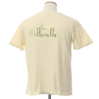 【中古】ウエアハウス ウェアハウス WAREHOUSE コットン 半袖 クルーネック Ｔシャツ クリームベージュ【サイズ38】【BEI】【S/S】【状態ランクC】【メンズ】【769169】
