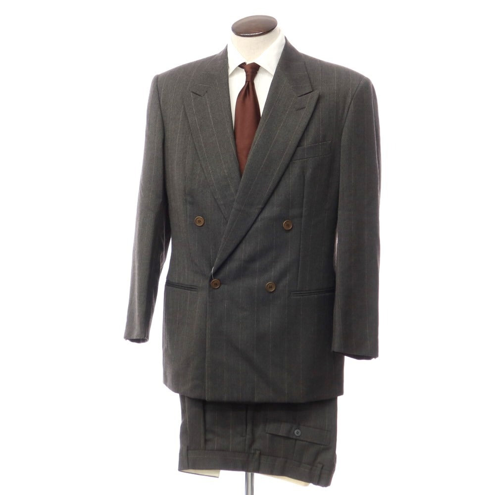 [Used] Giorgio Armani GIORGIO ARMANI Wool Striped Double Breasted Suit Gray [Size 50] [GRY] [A/W] [Condition Rank B] ​​[Men&