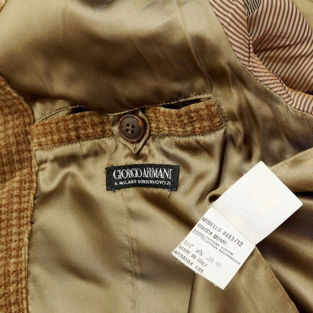 [Used] Giorgio Armani GIORGIO ARMANI Corduroy Check Jacket Brown x Beige [Size 50] [BRW] [A/W] [Condition Rank C] [Men&