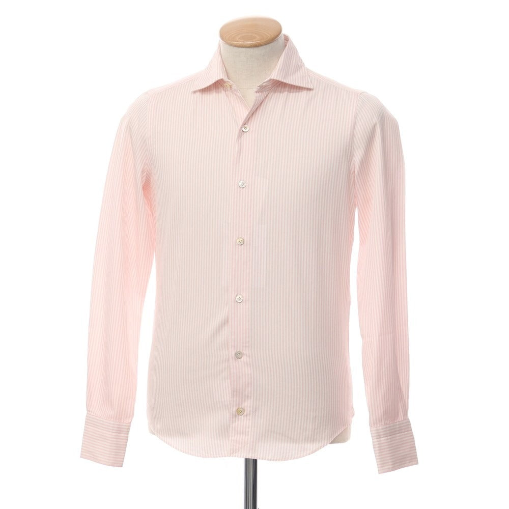 [Used] Finamore Cotton Striped Wide Collar Casual Shirt Pink x White [Size 36] [PNK] [S/S/A/W] [Condition Rank B] ​​[Men&