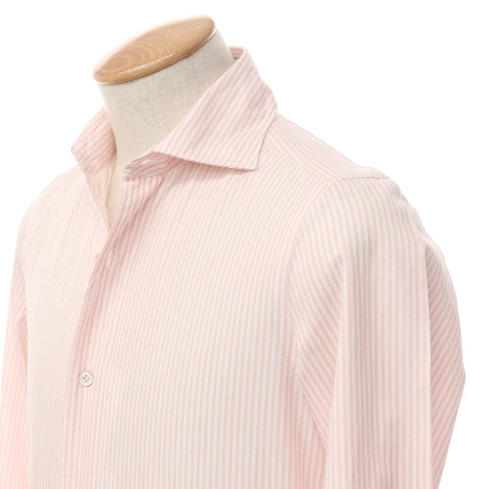 [Used] Finamore Cotton Striped Wide Collar Casual Shirt Pink x White [Size 36] [PNK] [S/S/A/W] [Condition Rank B] ​​[Men&