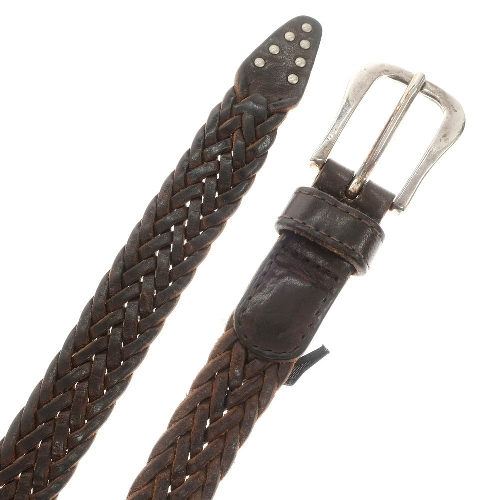[Used] AMBOISE Leather Mesh Belt Brown [Size 90] [BRW] [S/S/A/W] [Condition Rank C] [Men&