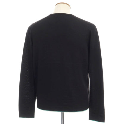 [Used] EPOCA UOMO wool V-neck pullover knit, black [size 48] [BLK] [A/W] [Condition rank B] ​​[Men&