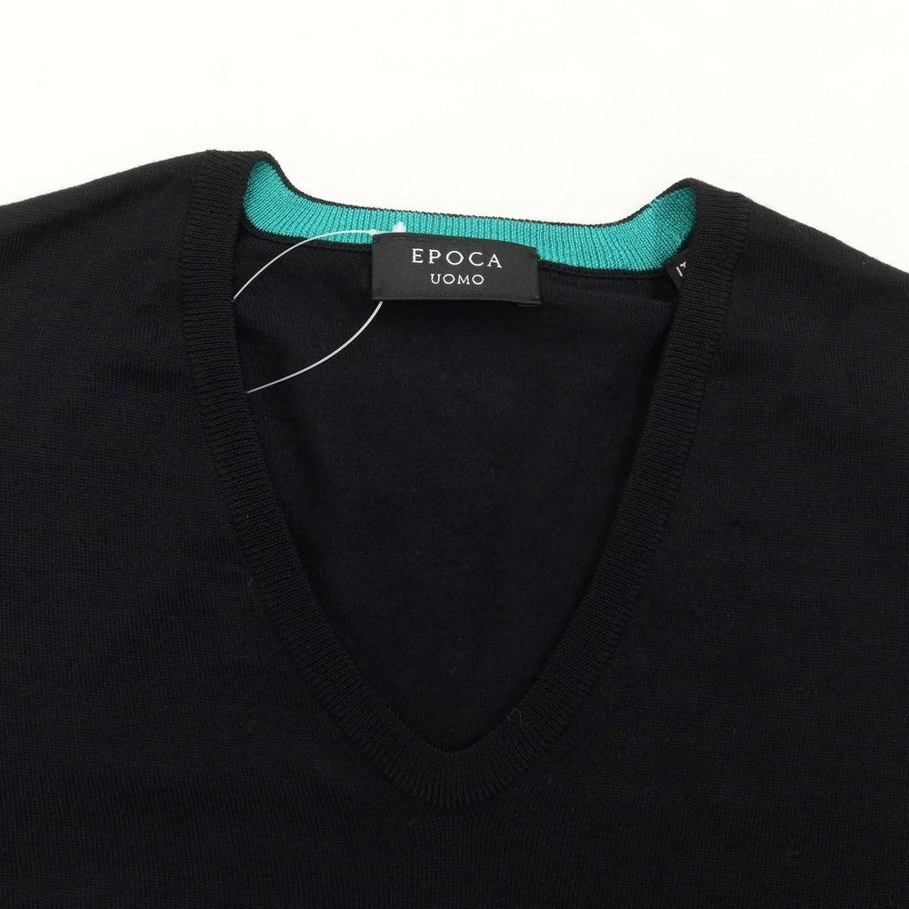 [Used] EPOCA UOMO wool V-neck pullover knit, black [size 48] [BLK] [A/W] [Condition rank B] ​​[Men&