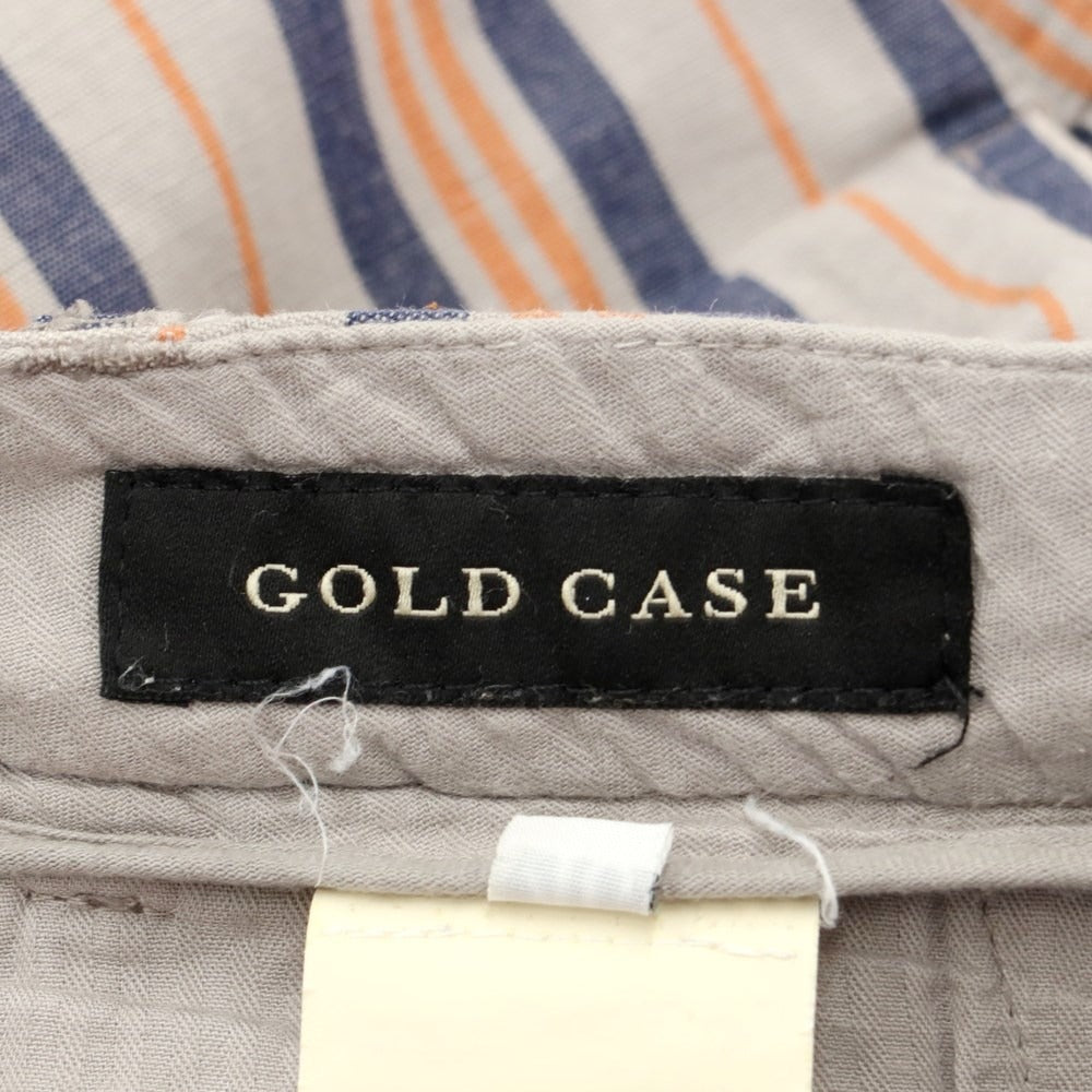 [Used] GOLD CASE Cotton Striped Shorts Gray x Navy [Size 46] [GRY] [S/S] [Condition Rank C] [Men&